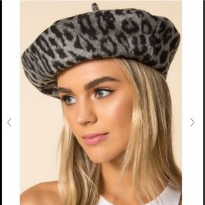 BRIXTON NWT leopard beret